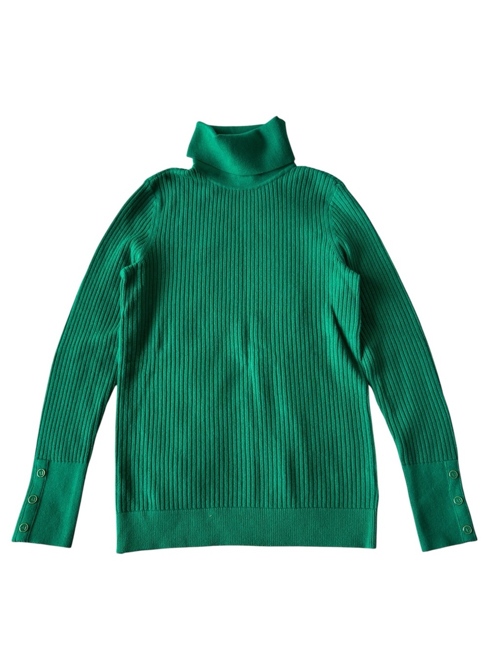 Talbots Emerald Ribbed Turtleneck Pullover Sweater Size S